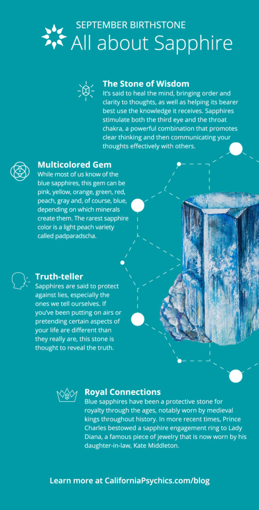 All About Sapphire infographic | California Psychics
