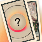 An image of a Tarot card with a question mark on its back, suggesting that its true identity is a mystery.