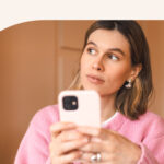 A woman chatting on her phone