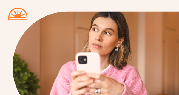 A woman chatting on her phone